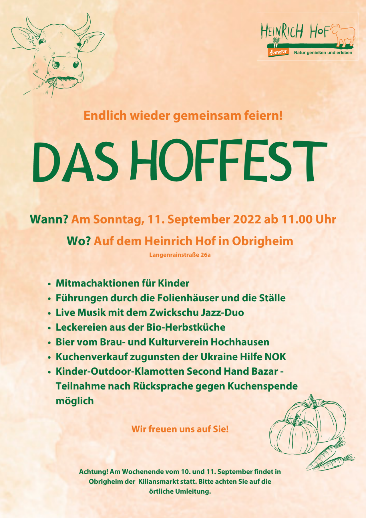 Einladung Zum Frühstück Kollegen Text Einladung zum Hoffest - Heinrich Hof